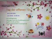 Einladung zum Tag der offenen Tür mit Frühlingsmarkt